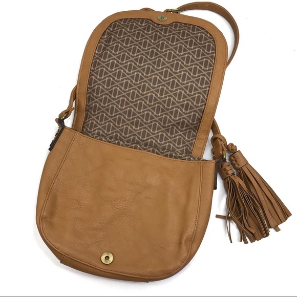 Big Buddha | Brown Braided Overlay Crossbody Bag - Picture 4 of 9